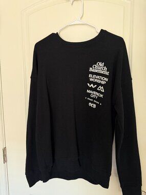 Old Church Basement Black Crewneck - Size L